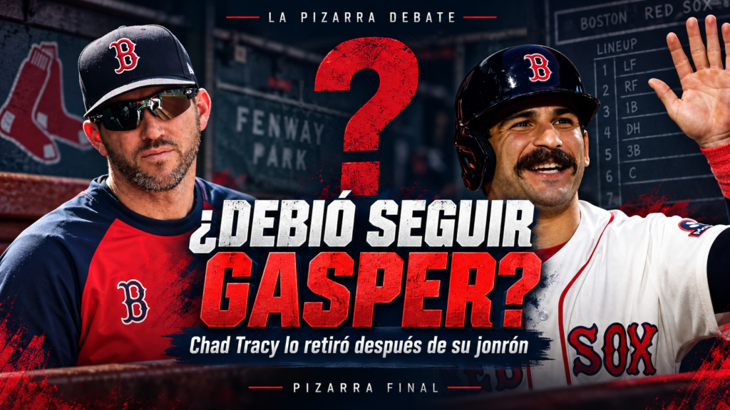 Chad Tracy y Mickey Gasper en una imagen de La Pizarra Debate sobre la decisión del mánager de Boston.