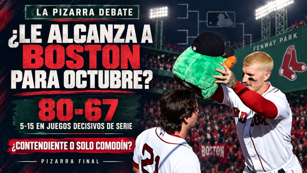 Gráfico de La Pizarra Debate sobre las posibilidades de los Red Sox en los playoffs de 2026.