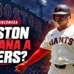 Rafael Devers con uniforme de los Giants en una portada de Pizarra Final que pregunta si Boston extraña su bate