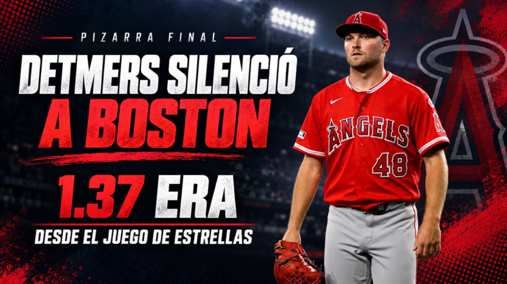 Reid Detmers dominó a Boston y registra efectividad de 1.37 desde el Juego de Estrellas